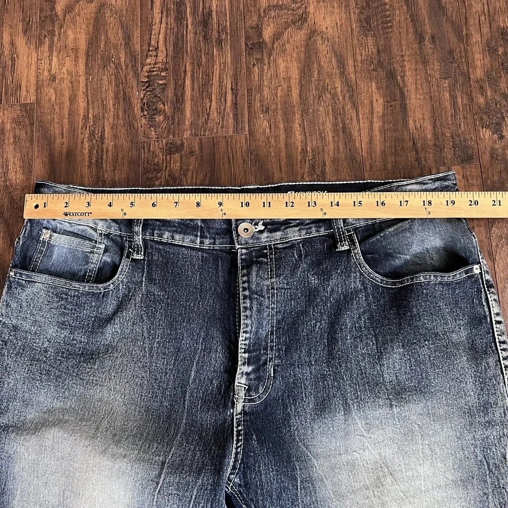 South Pole Denim Shorts‎ Men's 38 Slim Faded White Patch Stitching Y2K Grunge